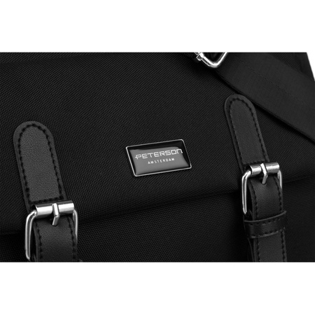 Stilvolle Damen Handtasche aus Stoff mit Außentasche – Peterson