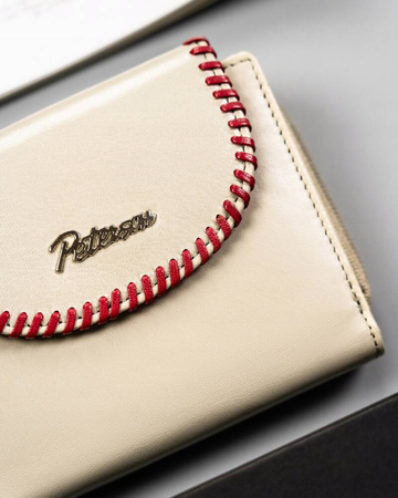 Damen Geldbörse aus Leder mit Druckknopf und Reißverschluss – Peterson