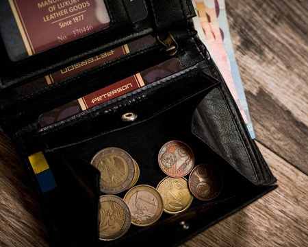 Große Herren Geldbörse aus Leder ohne Verschluss – Peterson