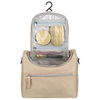 Praktische Reise-Kosmetiktasche aus synthetischem Stoff in Beige - Peterson
