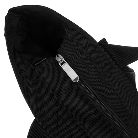 Schwarze Damen-Shopper-Tasche mit Reißverschluss und Außentasche – Peterson