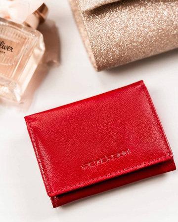 Kleine Damen Geldbörse aus Leder mit Druckknopf – Peterson