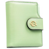 Vertikale Damen-Geldbörse aus Öko-Leder in Grün, mit Druckknopf- und Reißverschluss - Rovicky