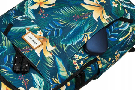 Klassischer Damen Rucksack aus Polyester mit Blumenmuster – Rovicky