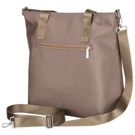 Damen-Shopper, einteilig, beige, mit Reißverschluss – Peterson