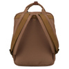 Damen-Rucksack aus Polyester und Öko-Leder in Braun, Ein-Kammer-Modell - Peterson