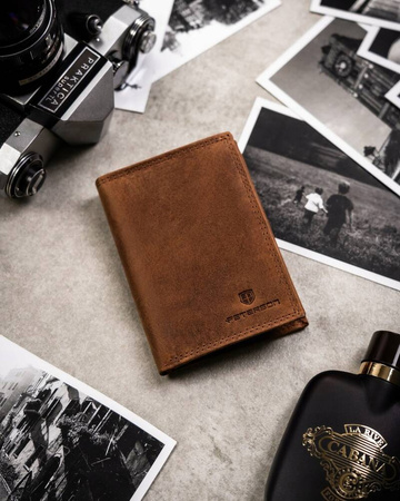 Geschenkset: Herren Geldbörse ohne Verschluss und Schlüsselanhänger – Peterson