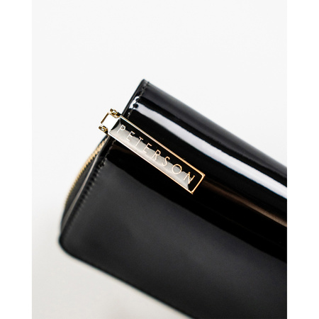 Kompakte Geldbörse in Schwarz mit RFID-Schutz – Peterson