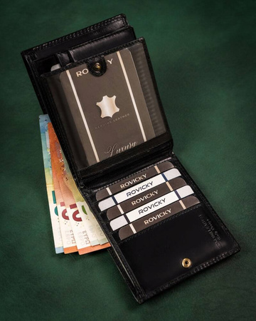 Große Herren Geldbörse aus Echtleder – Rovicky