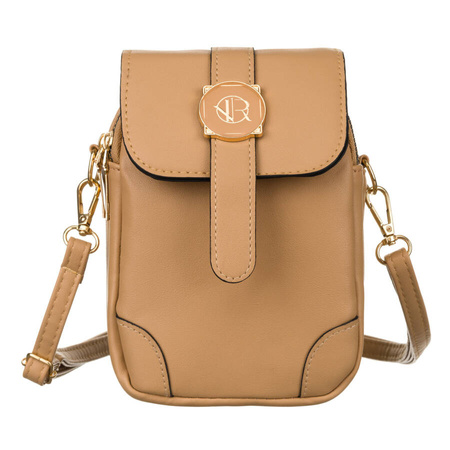 Mini Damen Handtasche aus braunem Öko-Leder mit abnehmbarem Riemen – Rovicky