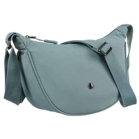 Einfaches Damen Umhängetäschchen mit Reißverschluss aus blauem Polyester – Peterson