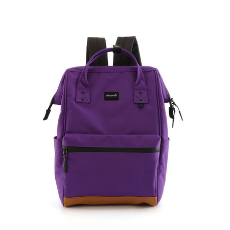 Lila Damen Rucksack mit USB-Anschluss und verstellbaren Schultergurten – Himawari