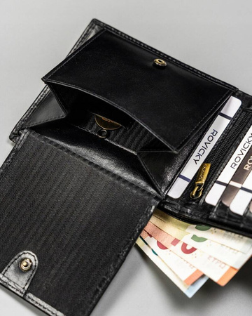 Große elegante Herren Geldbörse aus Echtleder – Rovicky