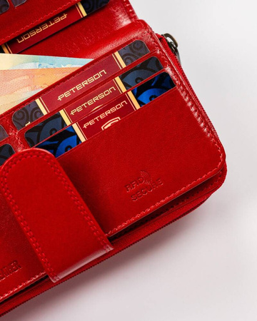Elegante vertikale Damen Geldbörse aus echtem Leder – Peterson