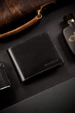 Große Herren Geldbörse aus Leder ohne Verschluss – Rovicky