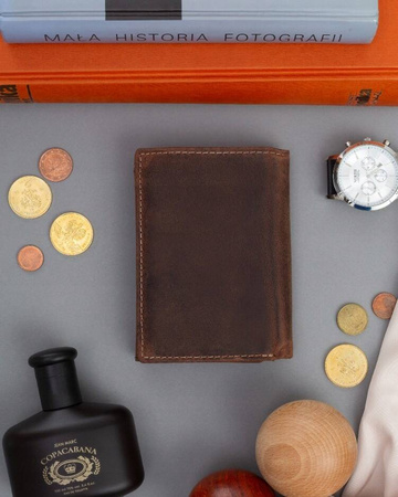 Große Herren Geldbörse aus Nubukleder