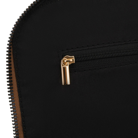 Grüner, städtischer Damen-Rucksack aus Nylon und Öko-Leder mit abnehmbarem Gürtel - Peterson