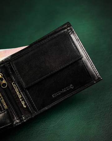 Mittlere Herren Geldbörse aus Leder ohne Verschluss – Peterson