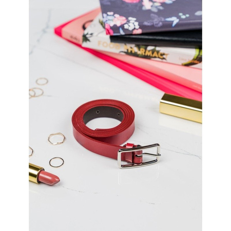 Damen Gürtel schmal mit klassischer silberner Metallschnalle