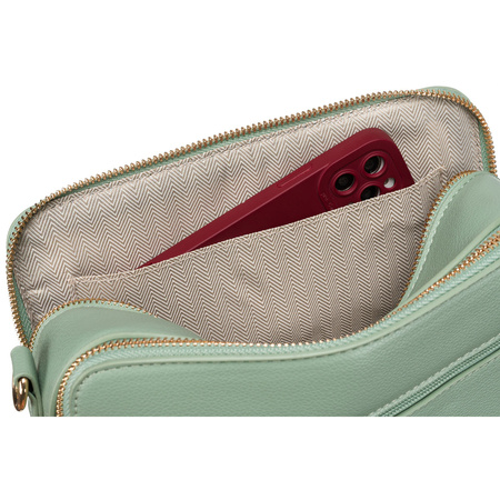 Modische Damen Umhängetasche in Grün aus Öko-Leder – Peterson