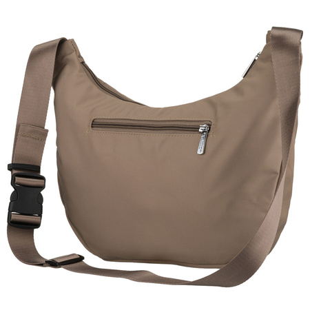 Damen-Handtasche in dunkelbeiger Farbe mit Außentasche - Peterson