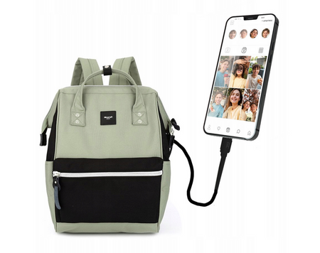 Geräumiger Laptop Rucksack mit USB-Anschluss – Himawari
