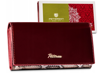 Große Damen Geldbörse mit Druckknopf – Peterson