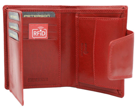 Damen Geldbörse aus Leder mit Druckverschluss – Peterson