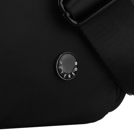 Städtische, schwarze Damen-Umhängetasche aus Polyester mit Reißverschluss - Peterson