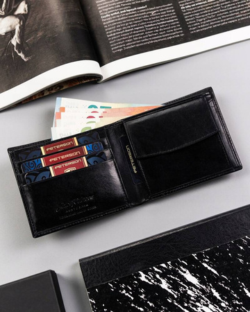 Herren geldbörse aus Leder ohne äußeren Verschluss – Peterson
