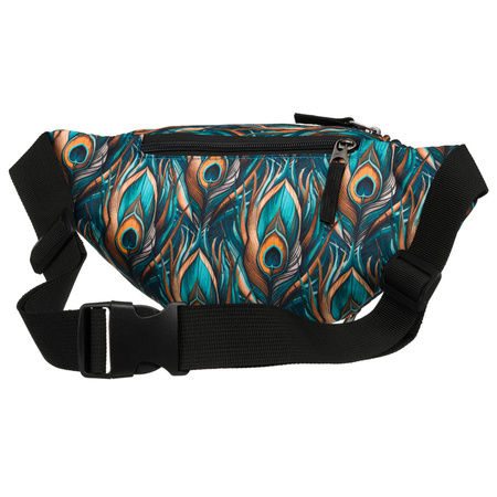 Mehrfarbige Damen Gürteltasche mit Außentasche mit Reißverschluss – Rovicky