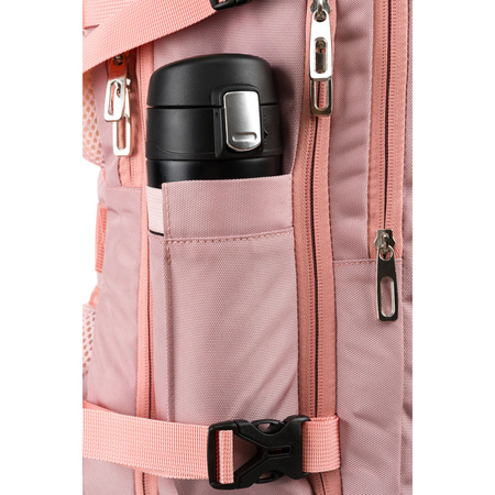 Rucksack mit Laptopfach aus pinkfarbener Cordura mit verstellbaren Trägern – Peterson