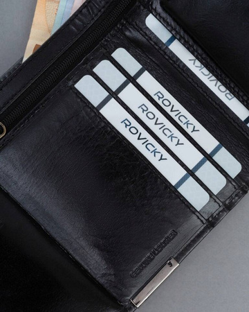 Große, vertikale Herren Geldbörse aus Leder – Ronaldo