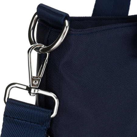 Granatfarbener, einteiliger Damen-Shopper aus Polyester, ausgestattet mit einem abnehmbaren, verstellbaren Gürtel – Peterson