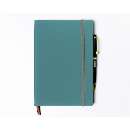 Grünes Notizbuch mit festem Einband, bedruckt mit Punkten – Peterson