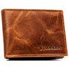 Herren-Geldbörse aus Leder in Braun ohne äußeren Verschluss – Rovicky