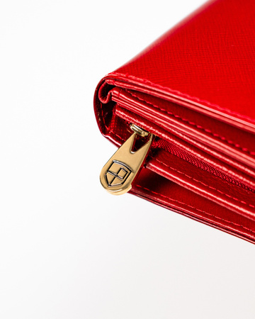 Elegante Damen Geldbörse aus Leder mit Druckknopf – Peterson