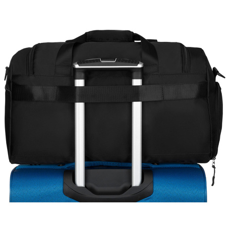 Schwarze Reisetasche mit Koffergurt – Peterson