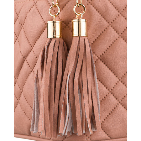 Rosa gesteppte Kosmetiktasche aus synthetischem Stoff mit Reißverschluss – Peterson