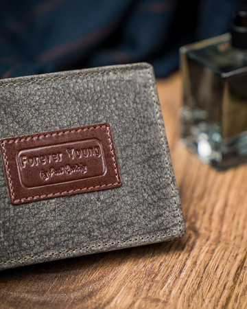 Bunte Herren Geldbörse aus Echtleder – Forever Young