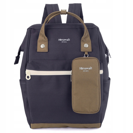 Vielseitiger Rucksack in Violett-Braun, mit sicherem Reißverschluss – Himawari