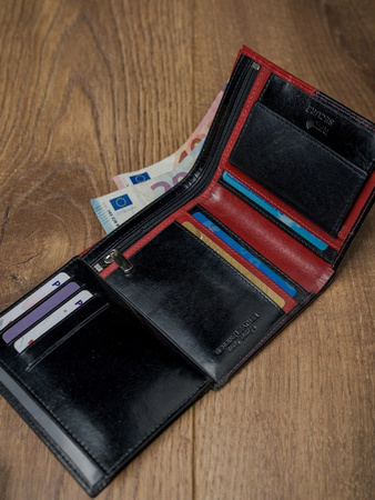 Vertikale Herren Geldbörse aus zweifarbigem Echtleder – Rovicky