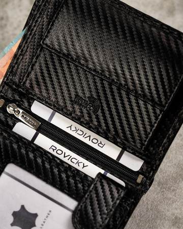 Geräumige Herren Geldbörse aus hochwertigem Leder – Rovicky