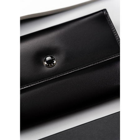 Schwarze Damen Geldbörse für Dokumente mit RFID – Peterson