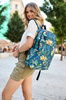 Klassischer Damen Rucksack aus Polyester mit Blumenmuster – Rovicky