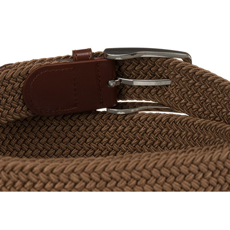Beiger Textilgürtel aus Synthetikmaterial und Öko-Leder – Rovicky