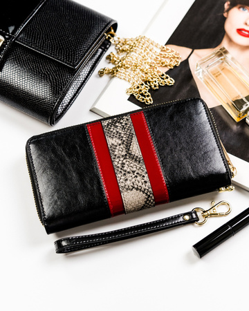 Moderne Reißverschluss-Geldbörse mit RFID-Schutz – Peterson