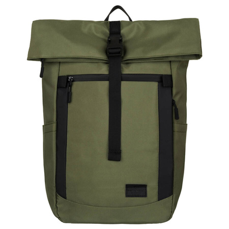 Geräumiger City-Rucksack im Rolltop-Design in Grün – Peterson