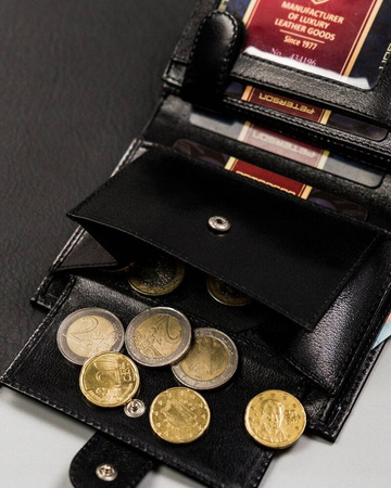 Große Herren Geldbörse mit Druckknopf aus echtem Leder – Peterson