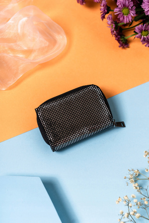 Kompakte Damen Geldbörse aus glänzendem Leder – Lorenti